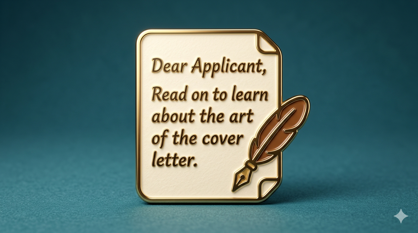 Illustration of a cover letter with highlighted key sections