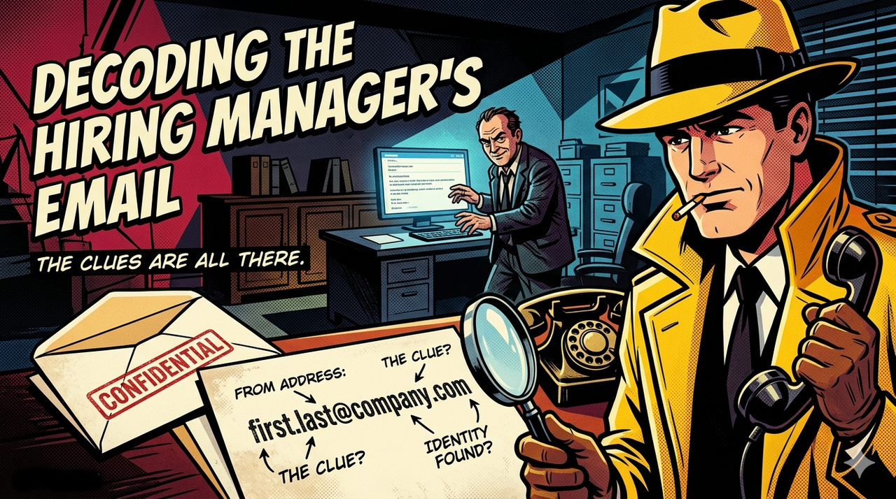 Magnifying glass over a profile card with an @ email symbol