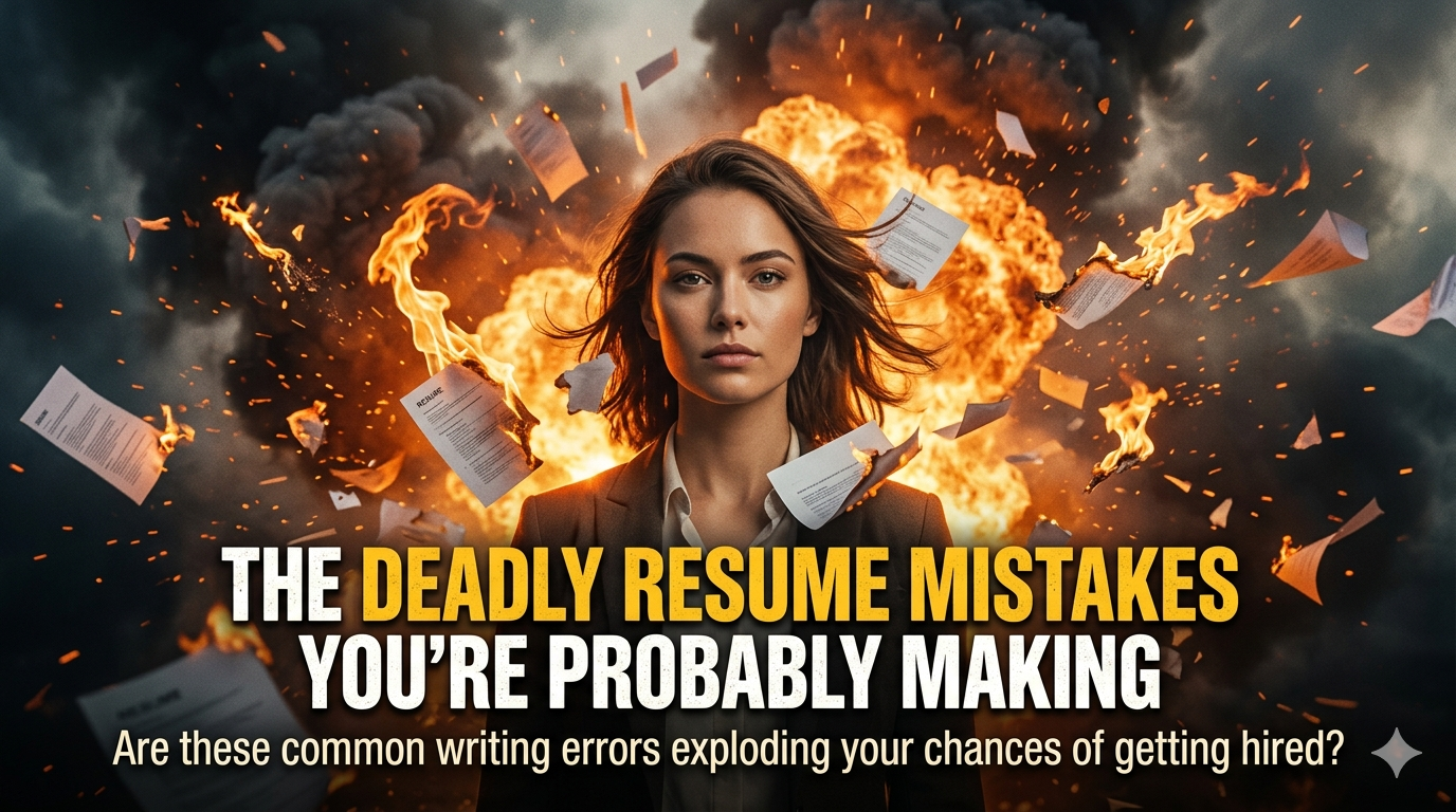 Illustration of red marks crossing out common resume errors